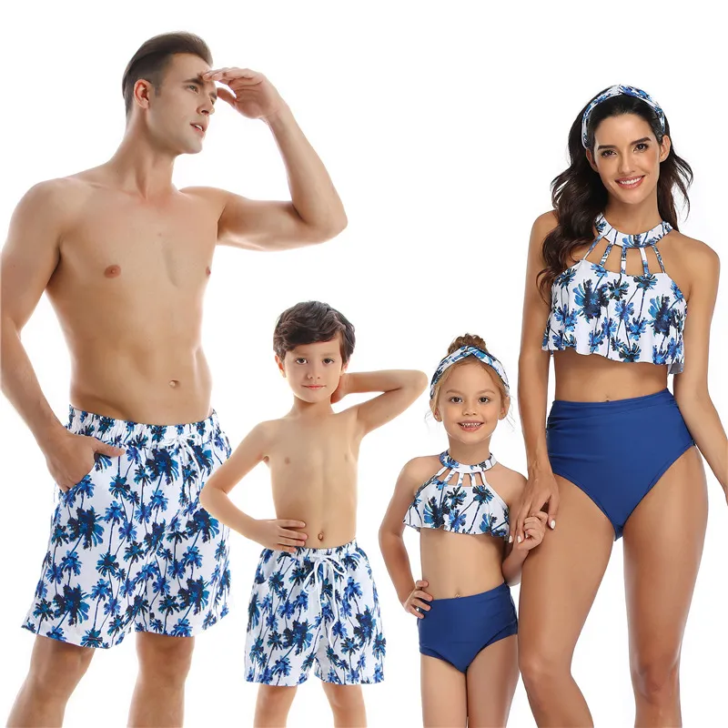 Custom Swimsuit Manufacturer Beach Baby Swimwear Lady/Men/ Boy/ Girl Swimwear