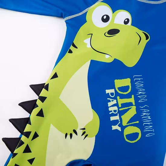 Fashion Kids Swimsuit Wholesale One-Piece Dinosaur Cartoon Printed Boys Swimwear