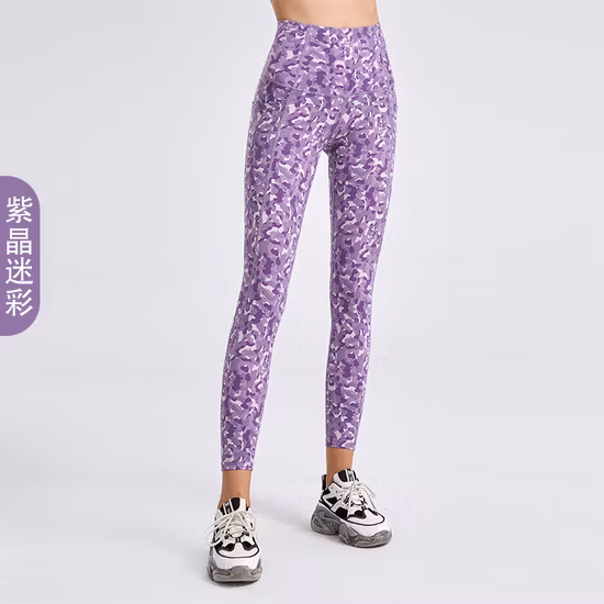 2022 Spring and Summer New Tie-Dye Yoga Leggings Women′s High Waist Fitness Pants Outer Wear