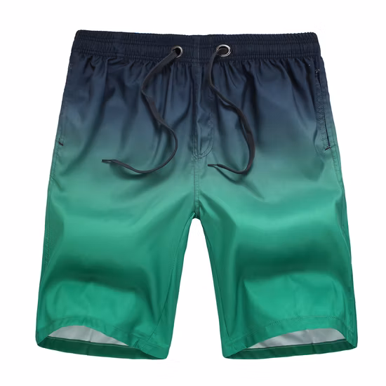 New Gradient Color Series Men′s Board Shorts Swim Trunks Beach Shorts Drawstring with Mesh Lining