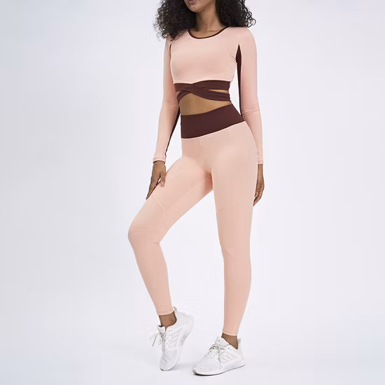 Wholesales Solid Color Breasted and Long Slim Womens Trench Coat Womens 2022 Spring Boutique Womens Belted Cotton Coat Outer Wear